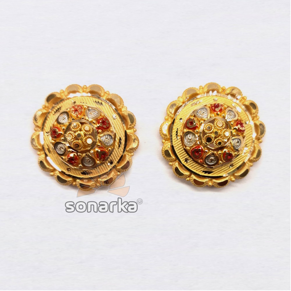 22KT Hallmarked Attractive Designer Buti For Ladies