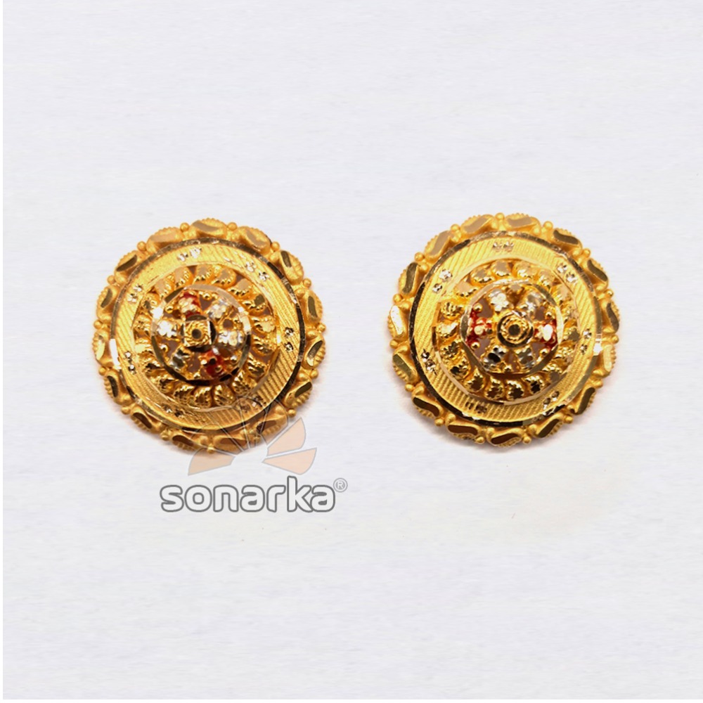 916 Plain Gold Attractive Ladies Earrings