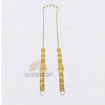 22k Pair Of Gold Kanser Ear Chain for Women