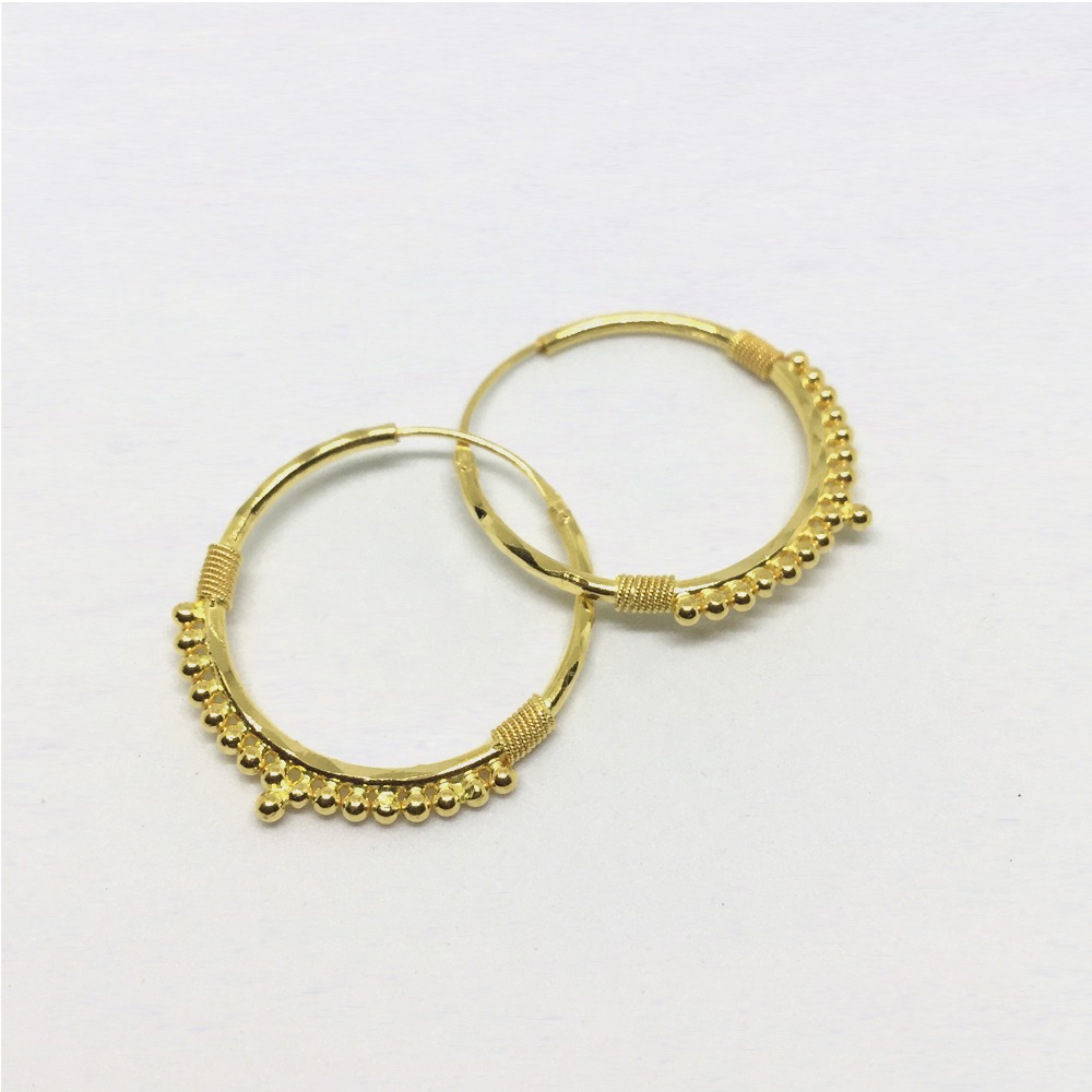 Light weight gold kadi hoop earring for women
