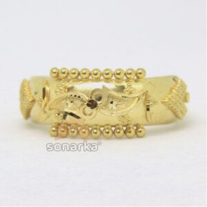 22kt 916 Yellow Gold Ladies Ring Indian Classic Design