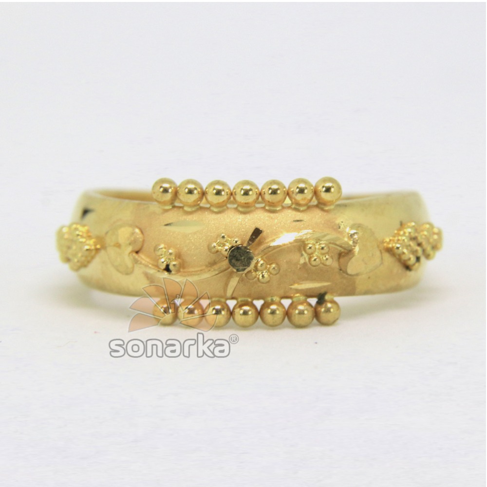 22ct Gold Ladies Ring Indian Rasrava Flower Design Kaida