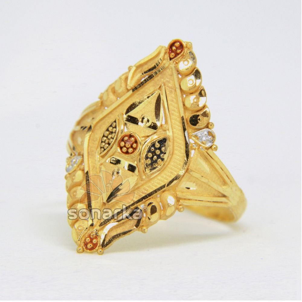 22ct 916 Yellow Gold Ladies Ring Indian