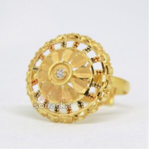 22ct Yellow Gold Ladies Ring Calcutti umbrella Round Design