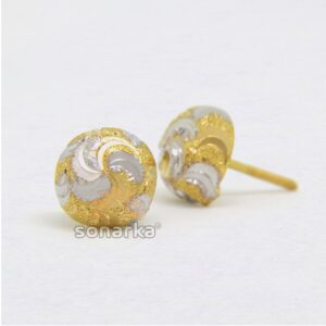 22ct 916 Hallmark Yellow Gold Vertical Tops Rhodium