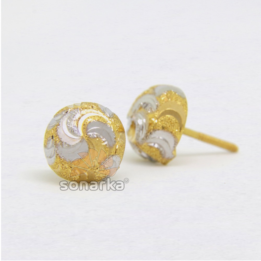 22ct 916 Hallmark Yellow Gold Vertical Tops Rhodium