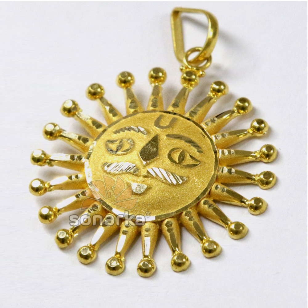 22k Yellow Gold Surya Pendant Manufacturer