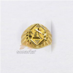 Yellow Gold Gents Rings Machine Cut Manufacturer
