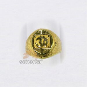 22k yellow gold gents rings with indian om design
