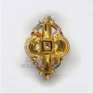 916 Yellow Gold Ladies Bands Indian Design Meenakari
