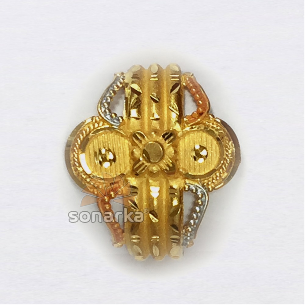 22k Yellow Gold Ladies Rings Indian Design