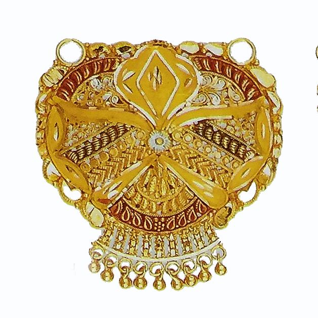 22kt Yellow Gold Fancy Tanmaniya Pendant
