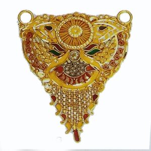 916 22kt Yellow Gold Mangalsutra Pendant Minakari