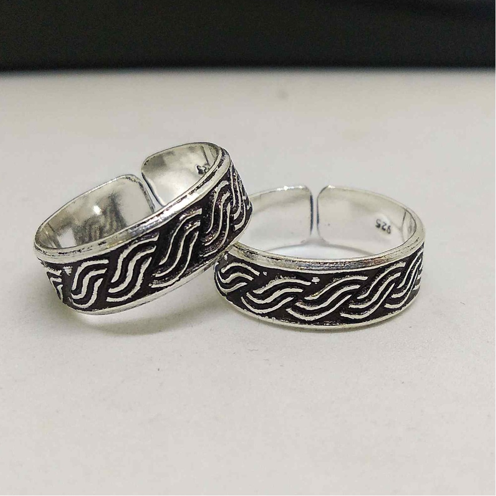 925 Sterling Silver band Oxidize Bichhiya For Women