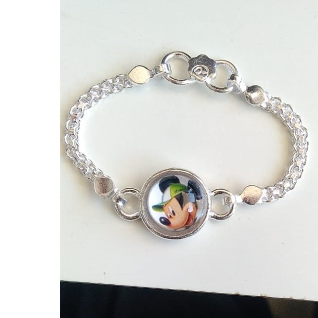 Silver Fancy Cartoon Baccha Lucky For Kids