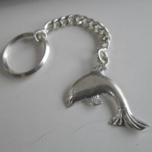Silver  fish keychain for bike / car key