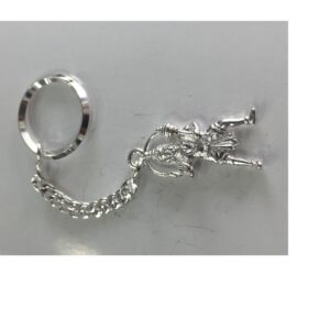Silver veer hanuman keychain for bike / car keychain