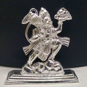 Silver shree ram bhakt hanuman ji with  hill  murti for pooja