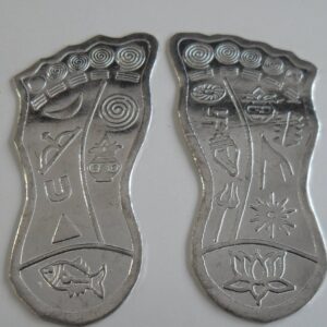 Silver Maa Laxmi Charan Paduka For Diwali Pooja