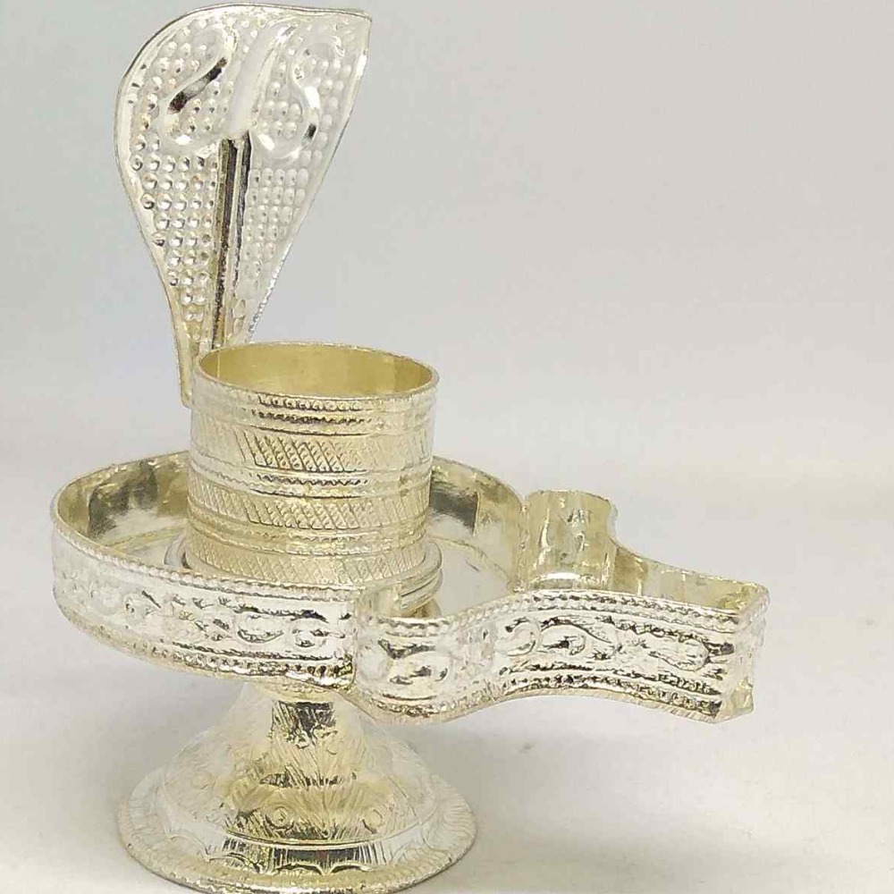 Silver   shivling With Sheshnag  and Nandi For Shiva Bhakt