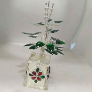silver traditional  colour stone  tulsi plant for  pooja /  gifting