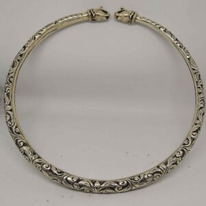 925 Sterling Silver Oxidised Designer Hasli For Women  /necklace