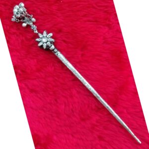 Silver  oxidised Long Stick / Hair Pin  for women