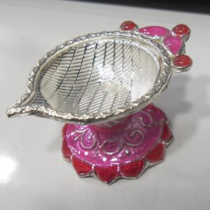 silver fancy diya / deepak use pooja