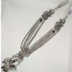 silver radha ,krishna antique designe double line juda for ladies