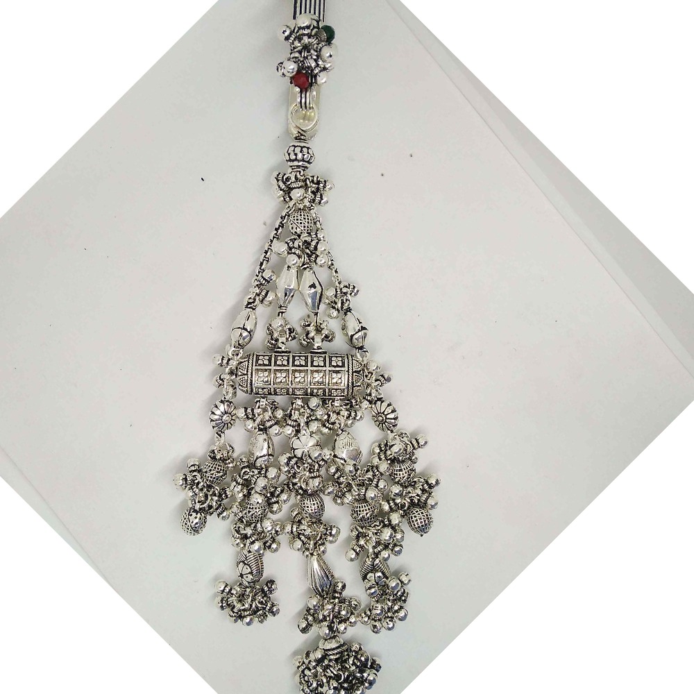 Silver Oxidized Fancy Juda For Ladies