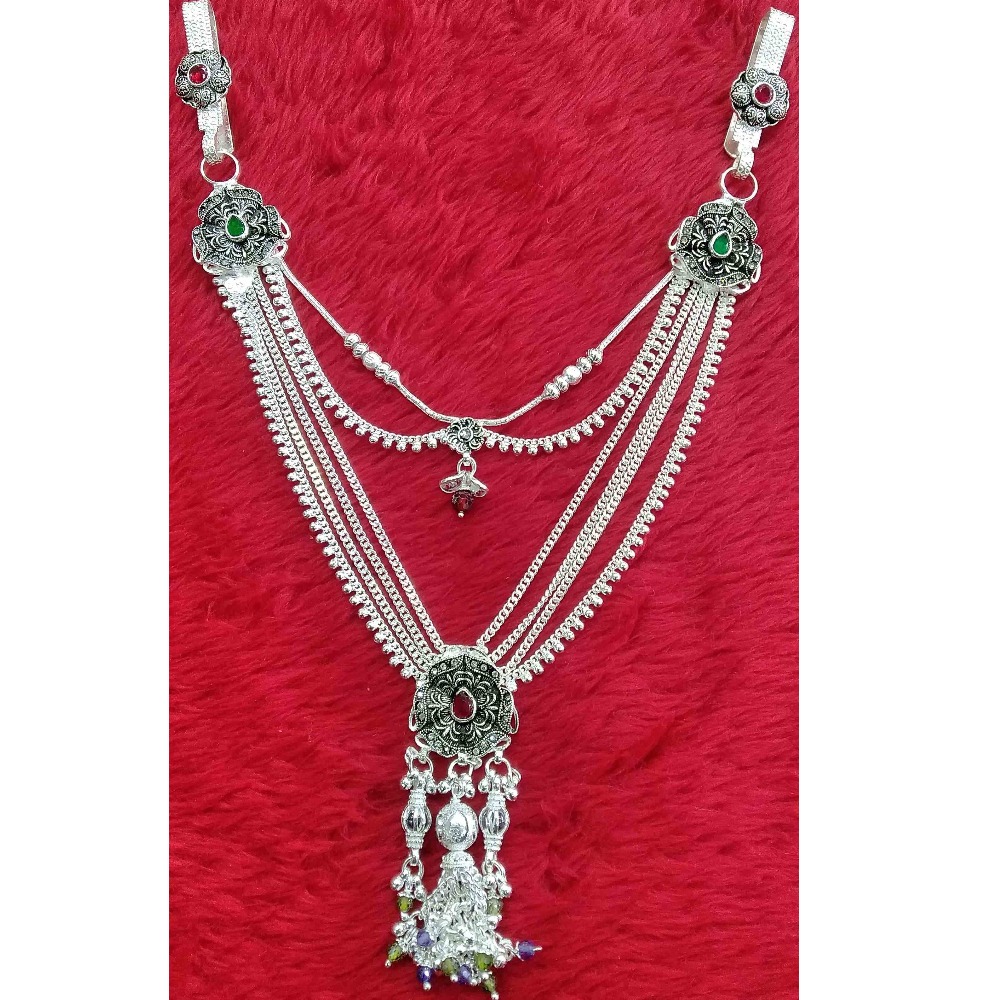 Silver  Fancy  Designer Double  Aakda  Juda / Kandora For Ladies