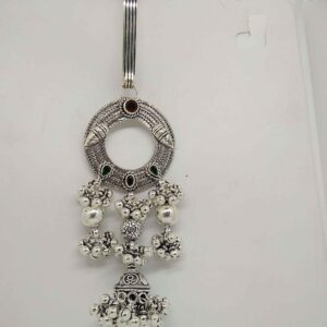 silver  oxidised traditional only waist keychain juda for ladies