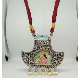925 silver  antique pendant with earring set for women