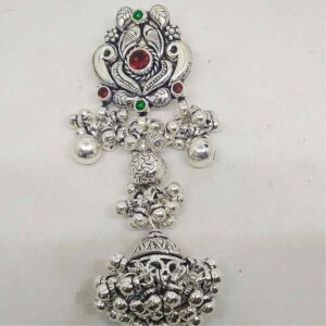 Silver , oxidaise traditional  only waist chain  brooch for ladies