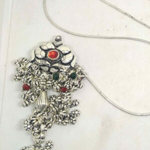 Silver Modern Belly Chain,  oxidaise  traditional Brooch For Ladies