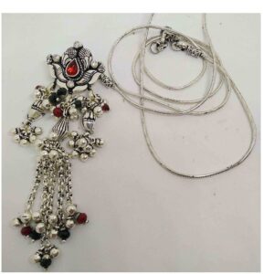 Silver traditional oxidised designer kamar bandha for ladies