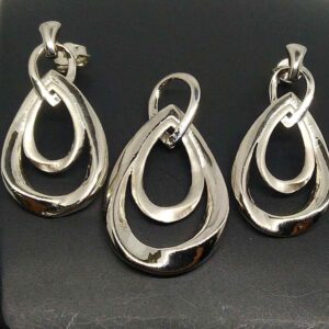 925 Sterling Silver Met Finish Design Pendant Butti For Girls