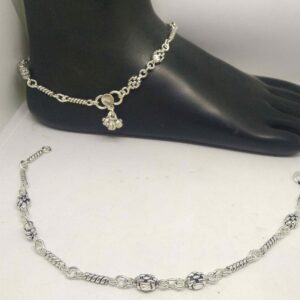 925  sterling silver oxidised designer payal / anklet for girls