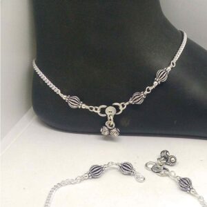 925  sterling silver  delicate oxidised   payal / anklet for girls