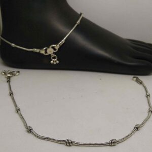 925 sterling silver delicate oxidised payal