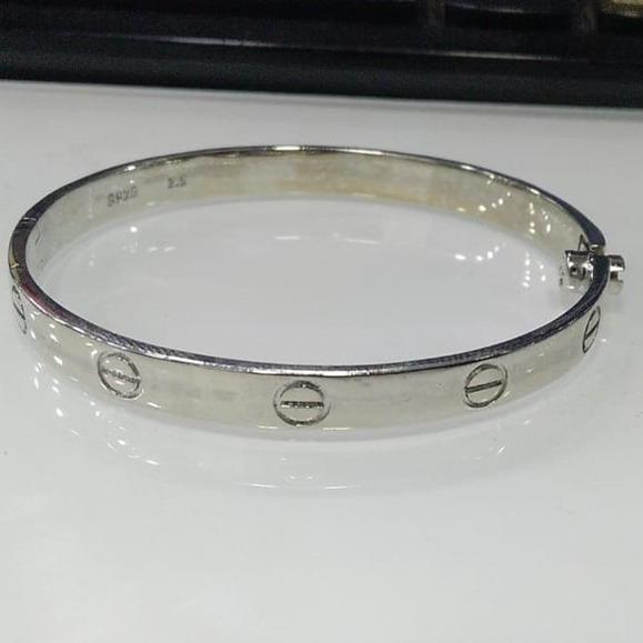 925 starling Silver Daily Wear / Casual Kada For Gents