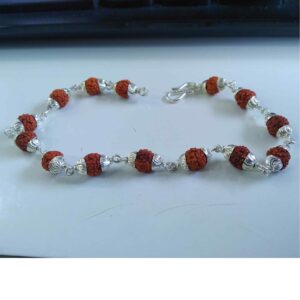 Silver  Rudraksha Bracelet For Mahadev Bhakt