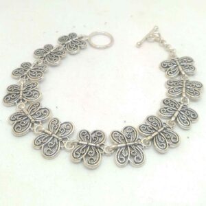 925 sterling silver oxidised Butterfly designer bracelet