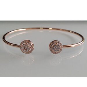 925 sterling silver rose gold plated bracelet/kada