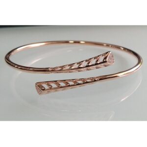 925 sterling silver rose gold plated bracelet /kada