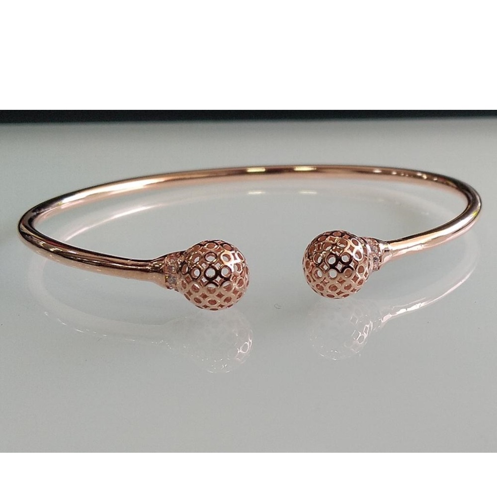 925 sterling silver rose gold plated bracelet /kada