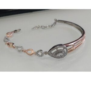 925 sterling silver rose gold plated bracelet/kada