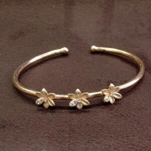 925 sterling silver rose gold plated bracelet/kada