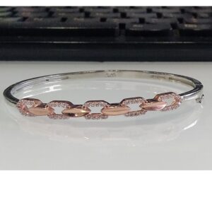 925 sterling silver  rose gold plated bracelet