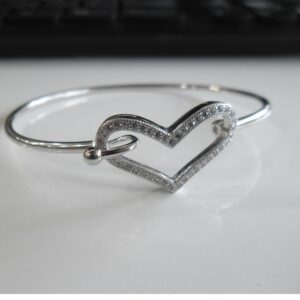 925 sterling silver diamond  bracelet